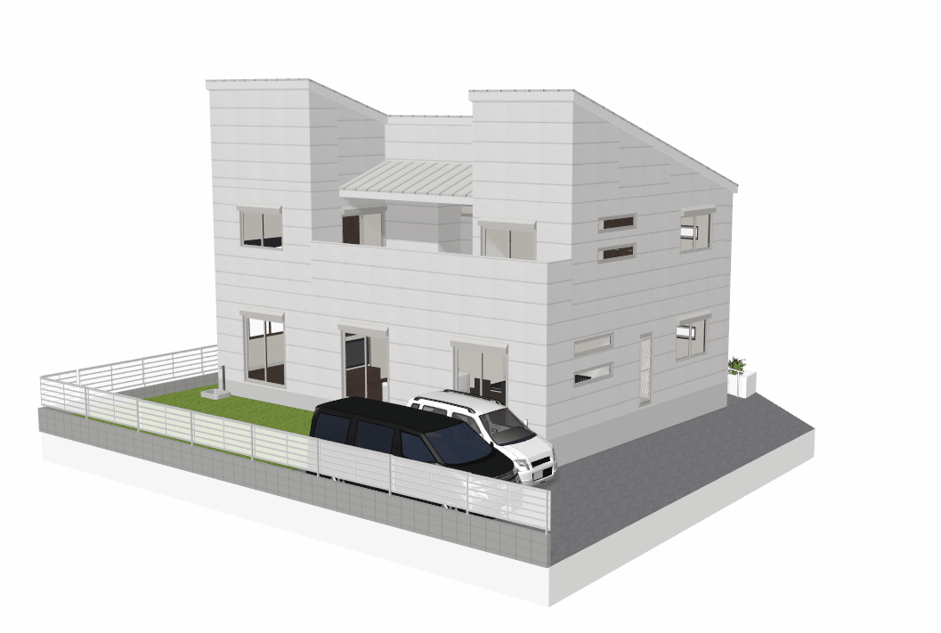 4LDK+ミニインナーガレージ　　2階建てモデルプラン