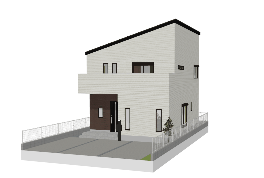 4LDK+ミニインナーガレージ　　2階建てモデルプラン