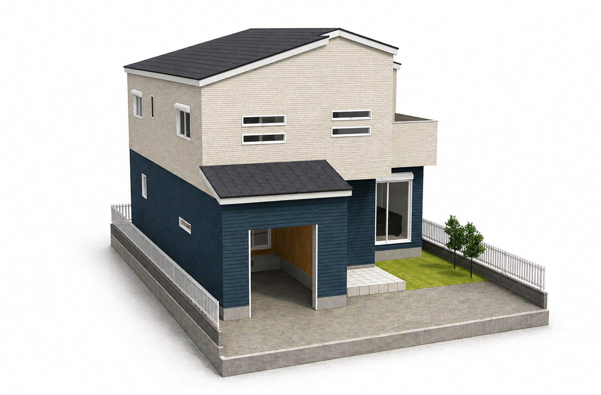 4LDK+ミニインナーガレージ　　2階建てモデルプラン